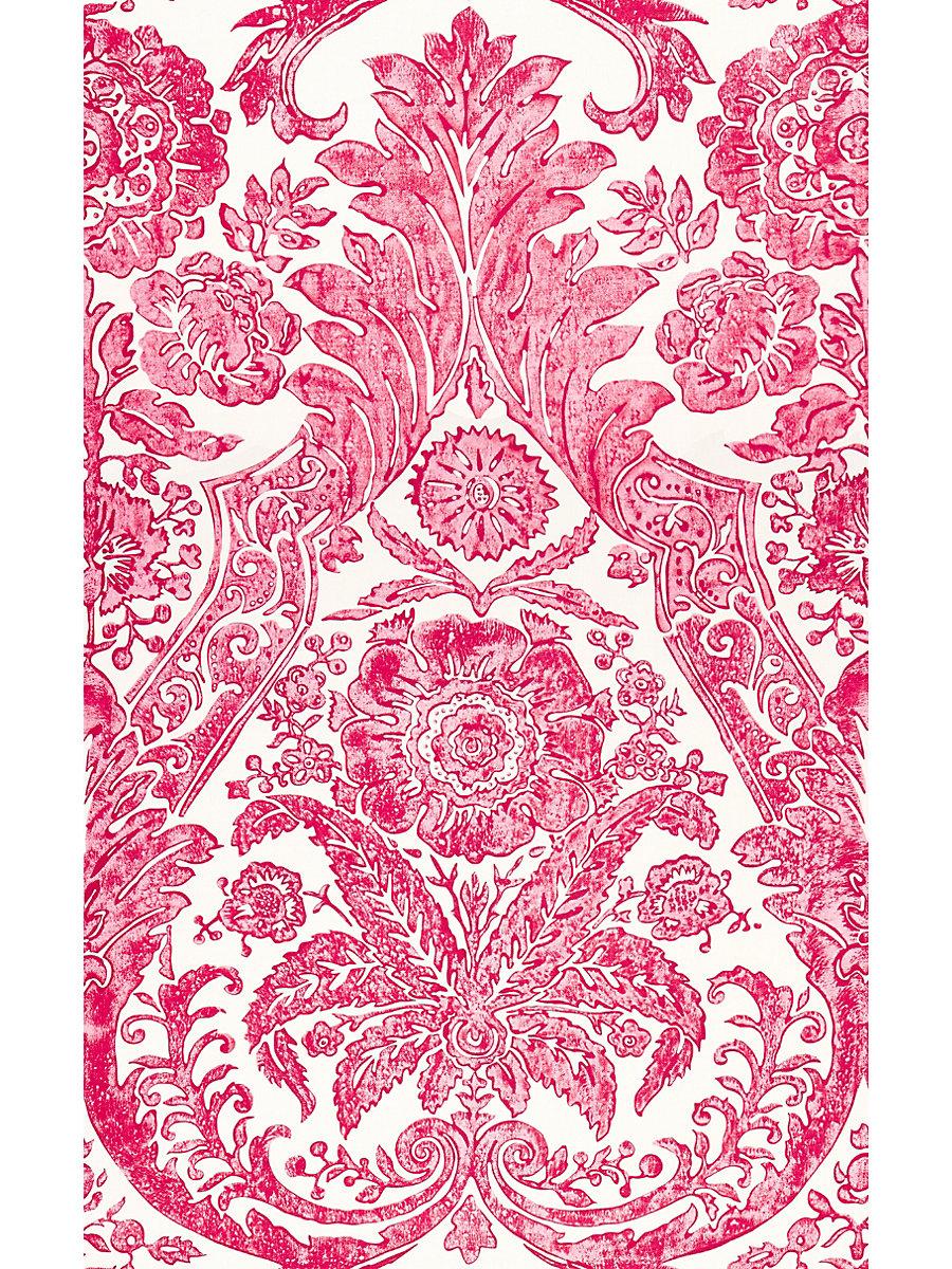 red and white damask pattern