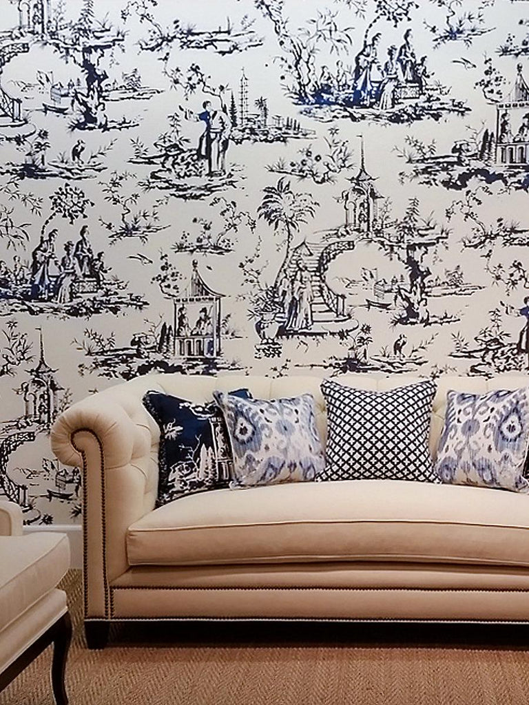 Scalamandre Summer Palace Porcelain Wallpaper