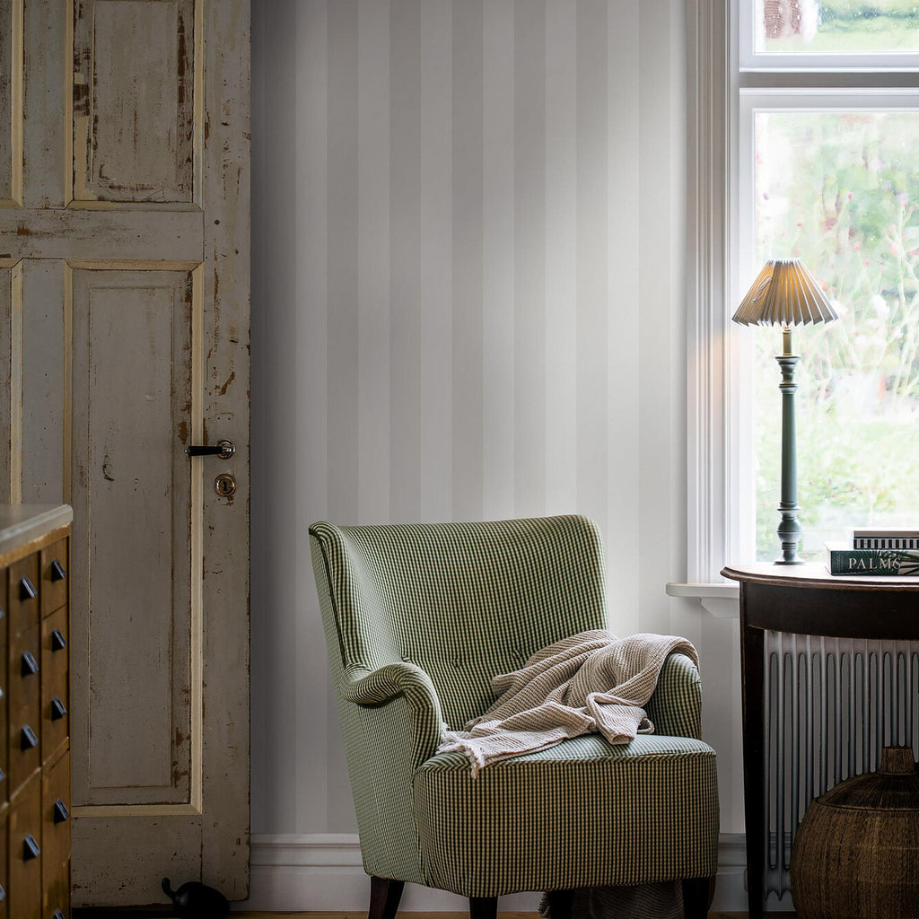 Borastapeter Falsterbo Stripe Bone Wallpaper