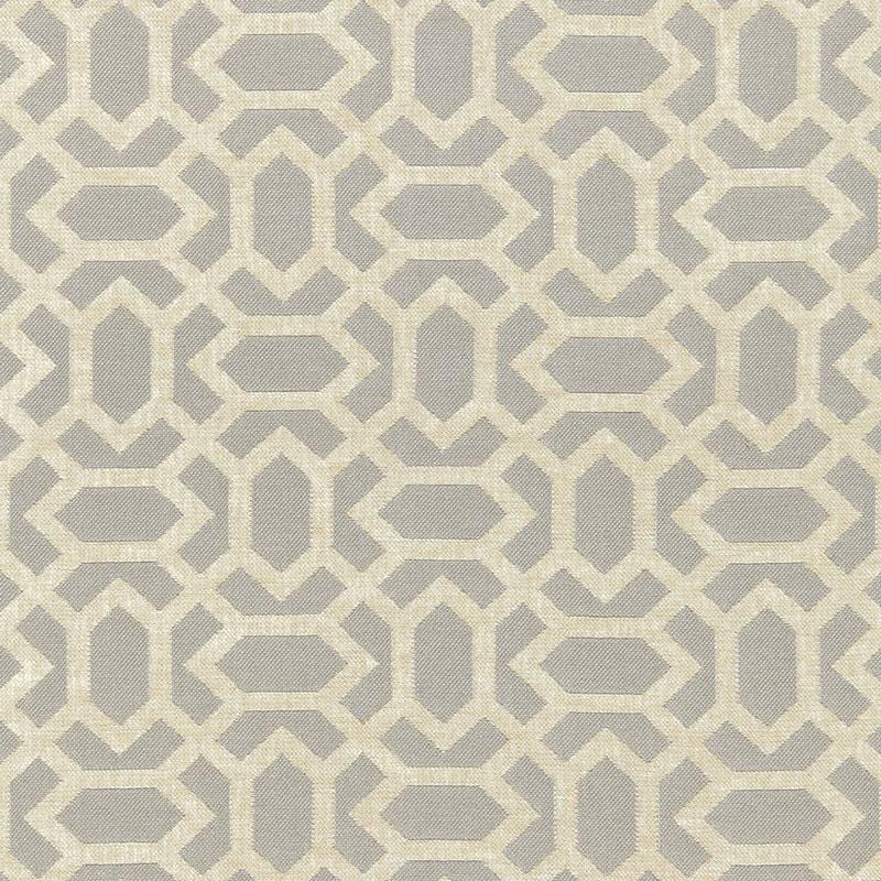 Schumacher San Remo Fret Dove Grey Fabric