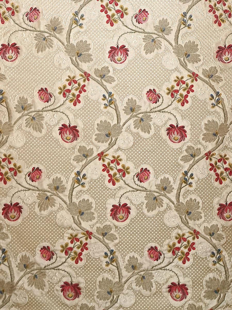 Old World Weavers Trottola Strawberry Cream Fabric