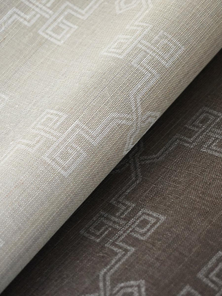 Scalamandre Suzhou Lattice Sisal Haze Wallpaper