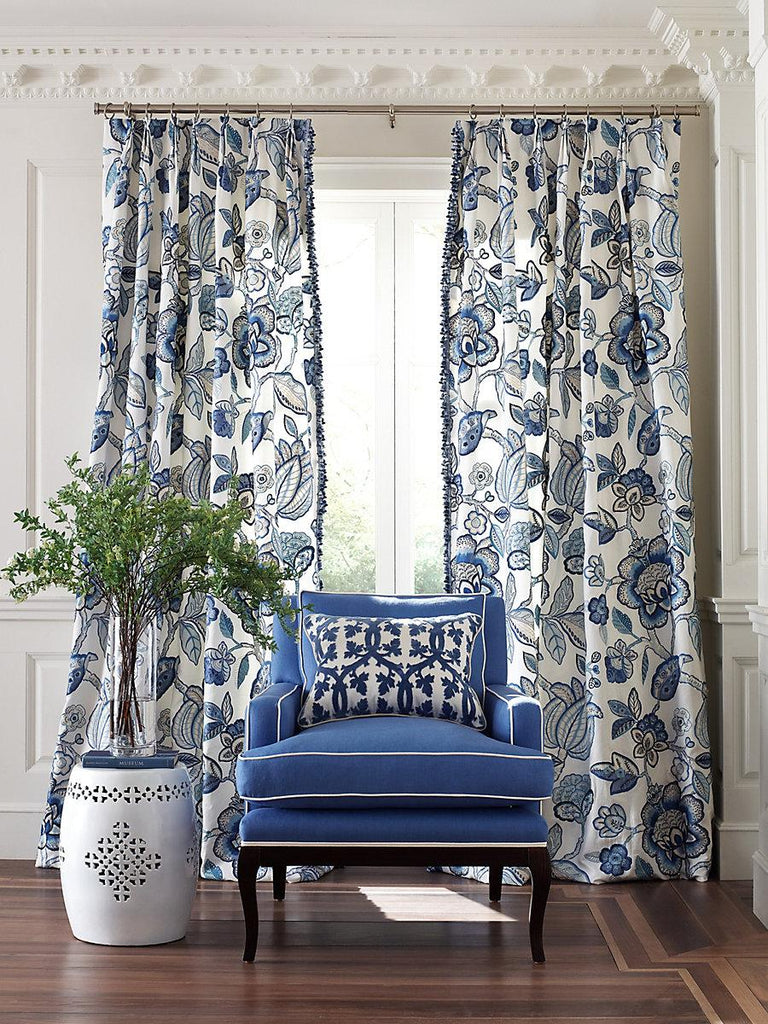 Scalamandre Toscana Linen Cobalt Fabric