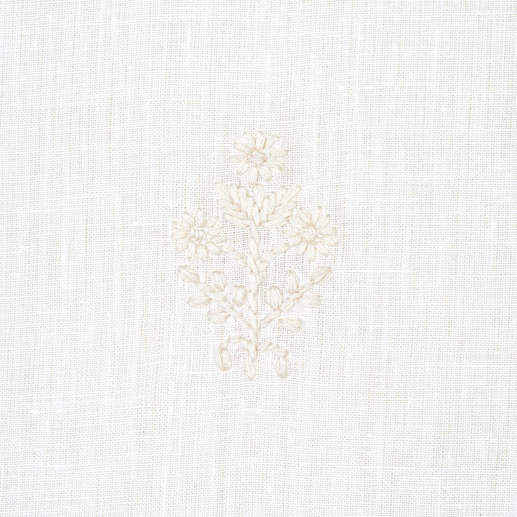 Schumacher Maria Embroidery Ivory Fabric