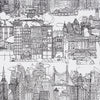 Schumacher New York  New York Black On White Wallpaper