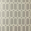 Schumacher Modern Trellis Silver Wallpaper