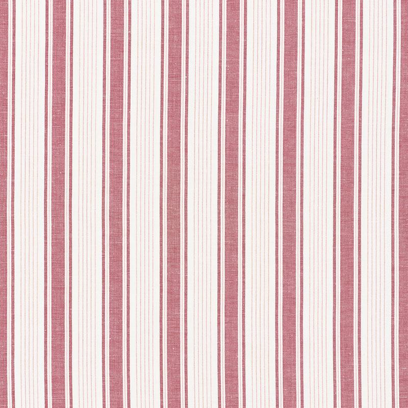 Schumacher Ojai Stripe Red Fabric