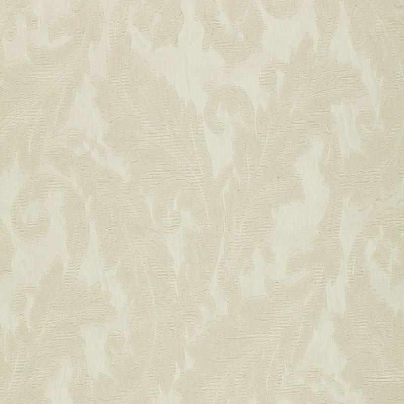 Schumacher Madras Arabesque Sheer Ecru Fabric