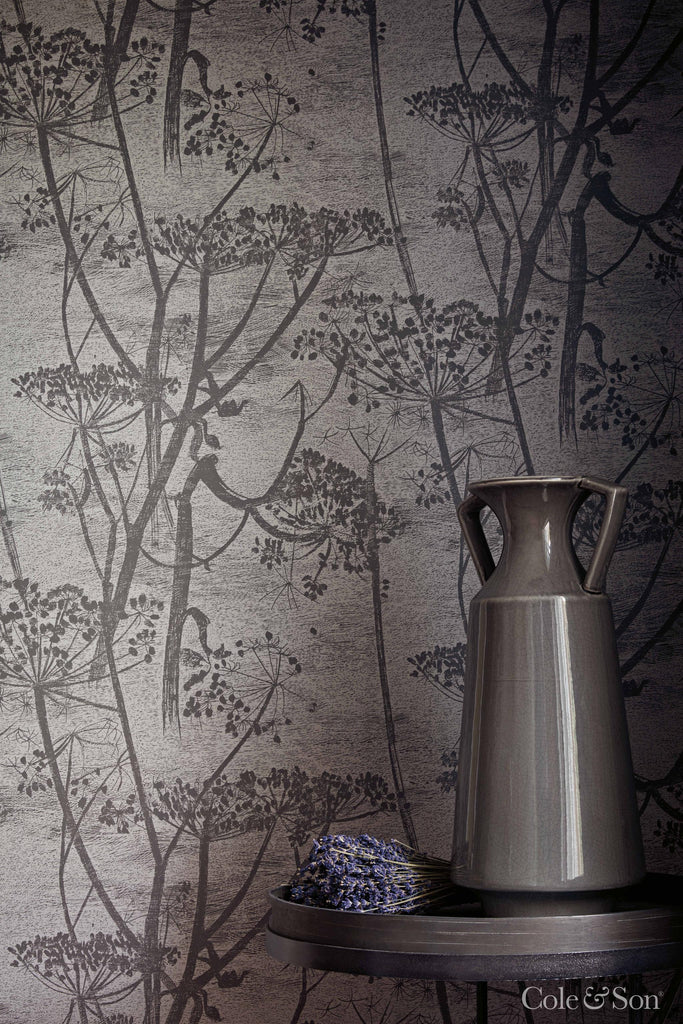 Cole & Son COW PARSLEY CHARCOAL Wallpaper