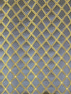 Old World Weavers Reale Diamond Blue Jay Drapery Fabric