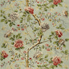 Schumacher Mandarin Peony Aquamarine Fabric