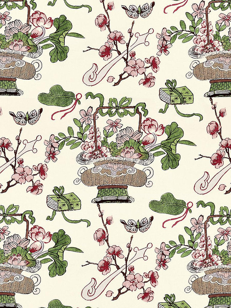 Scalamandre Shanghai Blossoms Mulberry Fabric