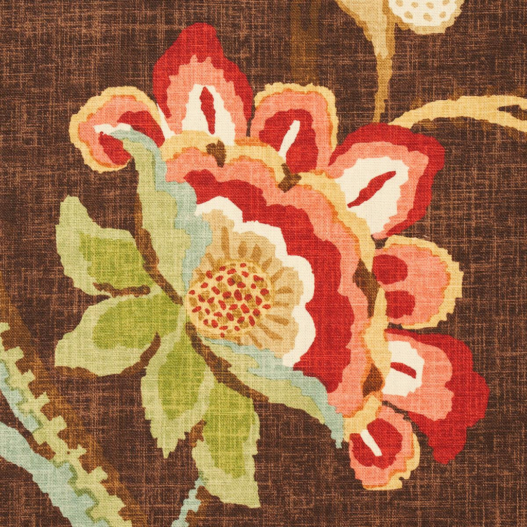 Schumacher Khantau Tree Mahogany Fabric