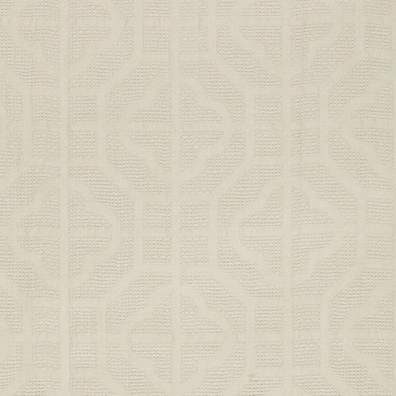 Schumacher Crossbridge Casement Ivory Fabric