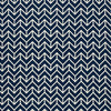 Schumacher Chevron Print Navy Fabric