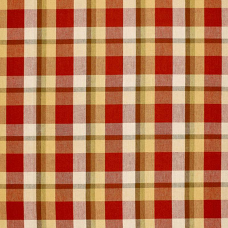 Schumacher Augusta Linen Plaid Orchard Fabric