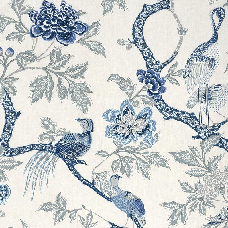 Schumacher Arbre Chinois Porcelain Fabric – DecoratorsBest