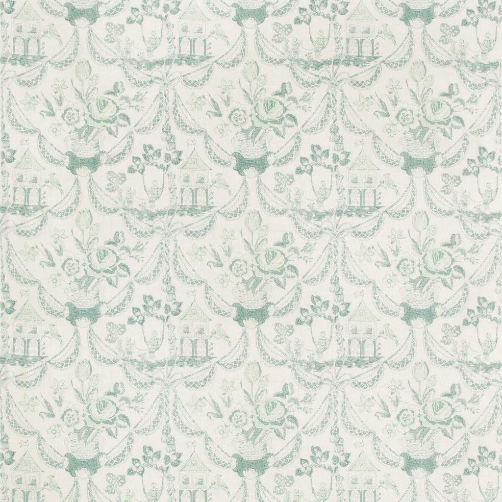 Brunschwig & Fils BIRD & SWING HB AQUA Fabric