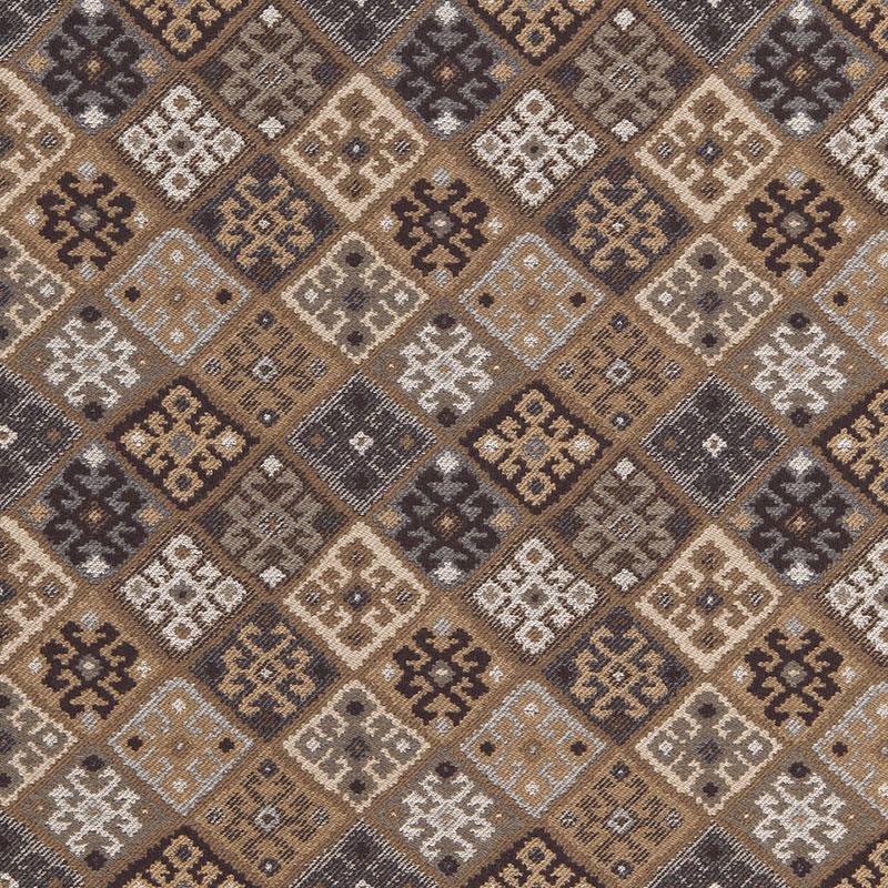 Schumacher Kilim Weave Buckskin Fabric