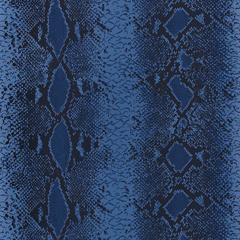 Schumacher Snake Charmer Cobalt Wallpaper