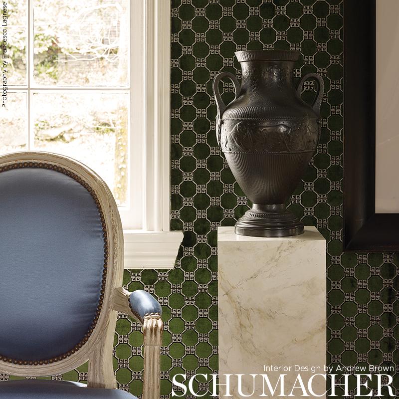 Schumacher Octavia Velvet Emerald Fabric