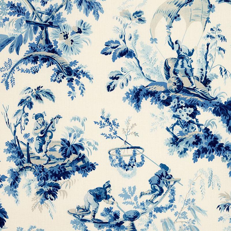 Schumacher Plaisirs De La Chine Porcelain Fabric