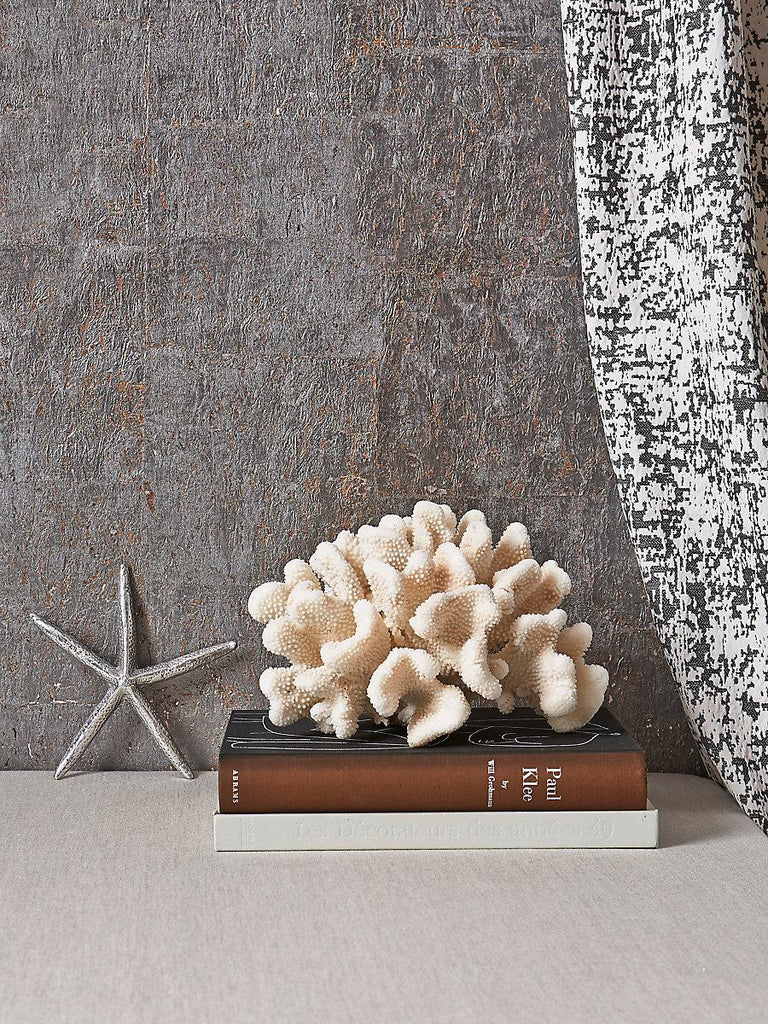 Scalamandre Metal Cork White Birch Wallpaper