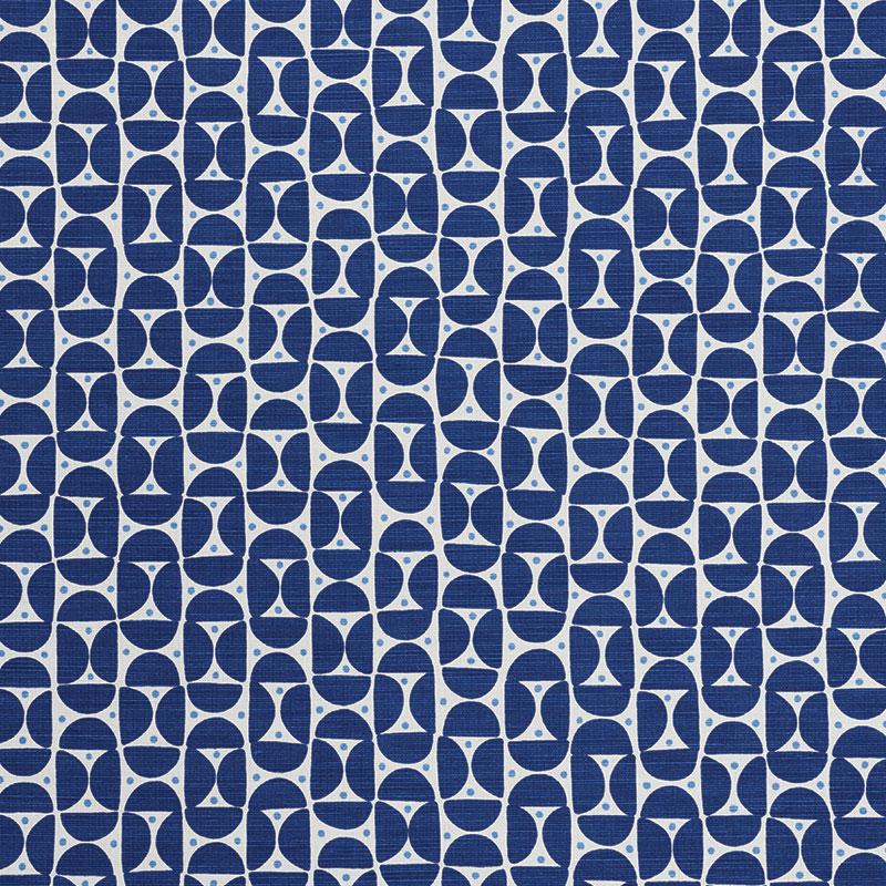 Schumacher Mezza Luna Blue Fabric