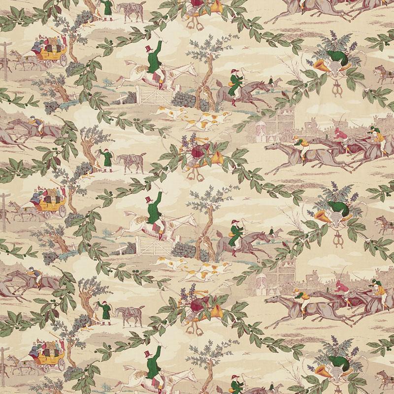 Schumacher Aston Manor Print Document Fabric