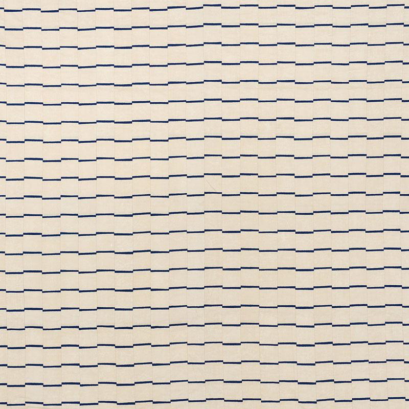 Schumacher Lines Blue Fabric