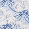 Schumacher Plumes Et Rubans Blue Wallpaper