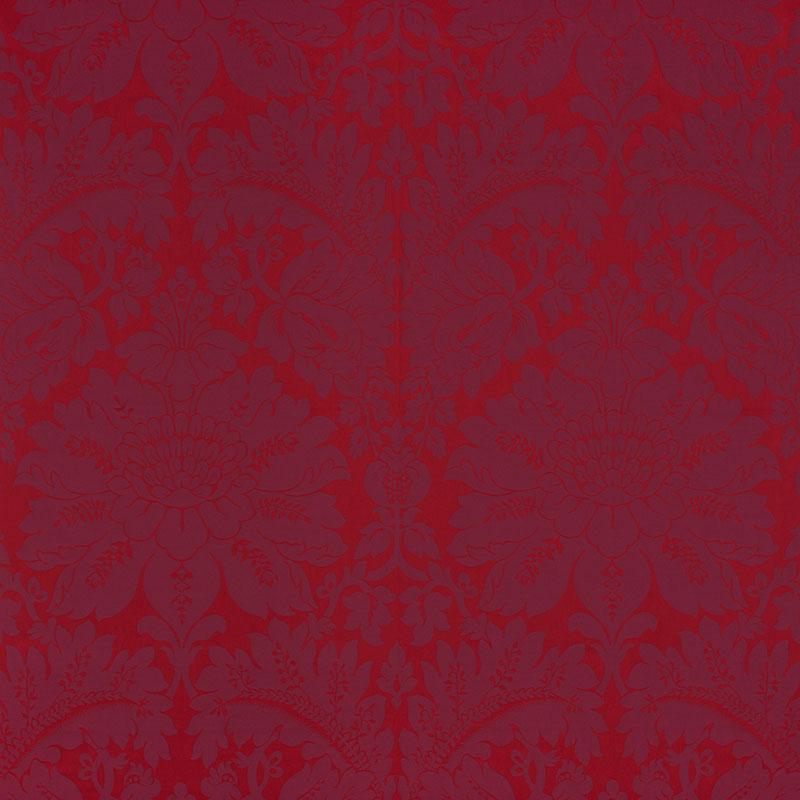 Schumacher Maggiore Damasco Ruby Fabric