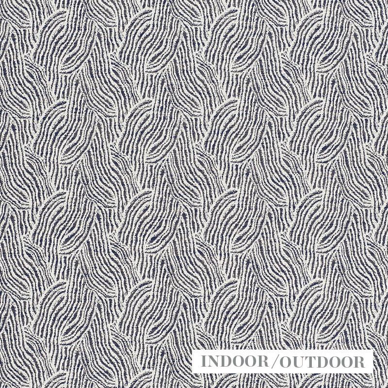 Schumacher Strata Indoor/Outdoor Indigo Fabric