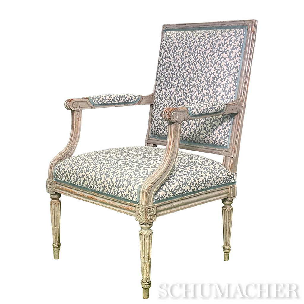 Schumacher Folly Orpington Blue Fabric