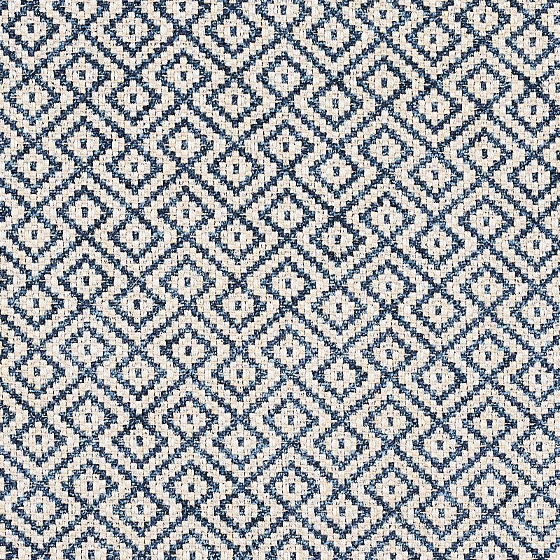 Schumacher Lessing Indigo Fabric