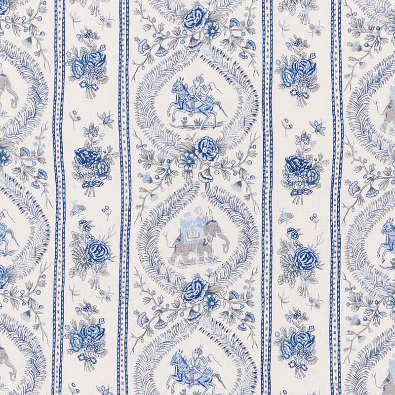 Schumacher Kandula Blues Fabric