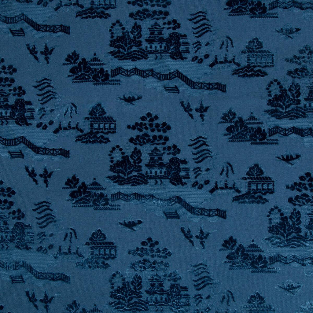 Brunschwig & Fils LA PAGODE VELVET NAVY Fabric