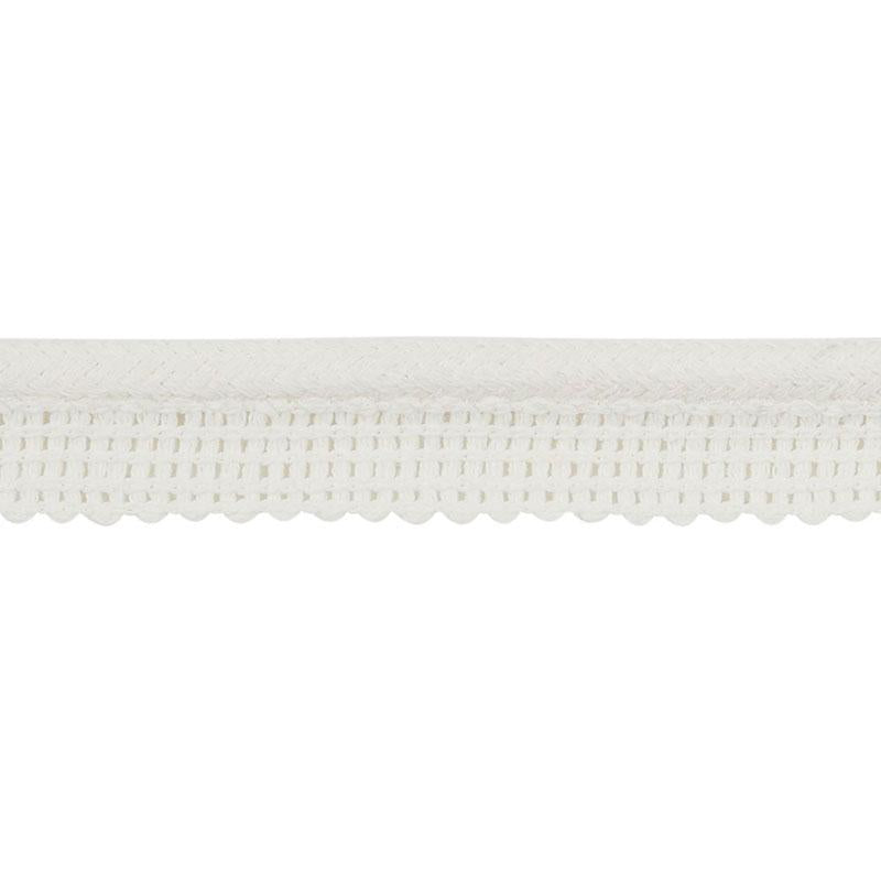 Schumacher Eubie Lip Cord Indoor/Outdoor White Trim