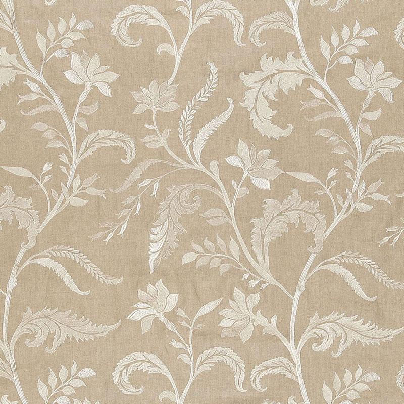 Schumacher Monceau Linen Embroidery Greige Fabric – DecoratorsBest