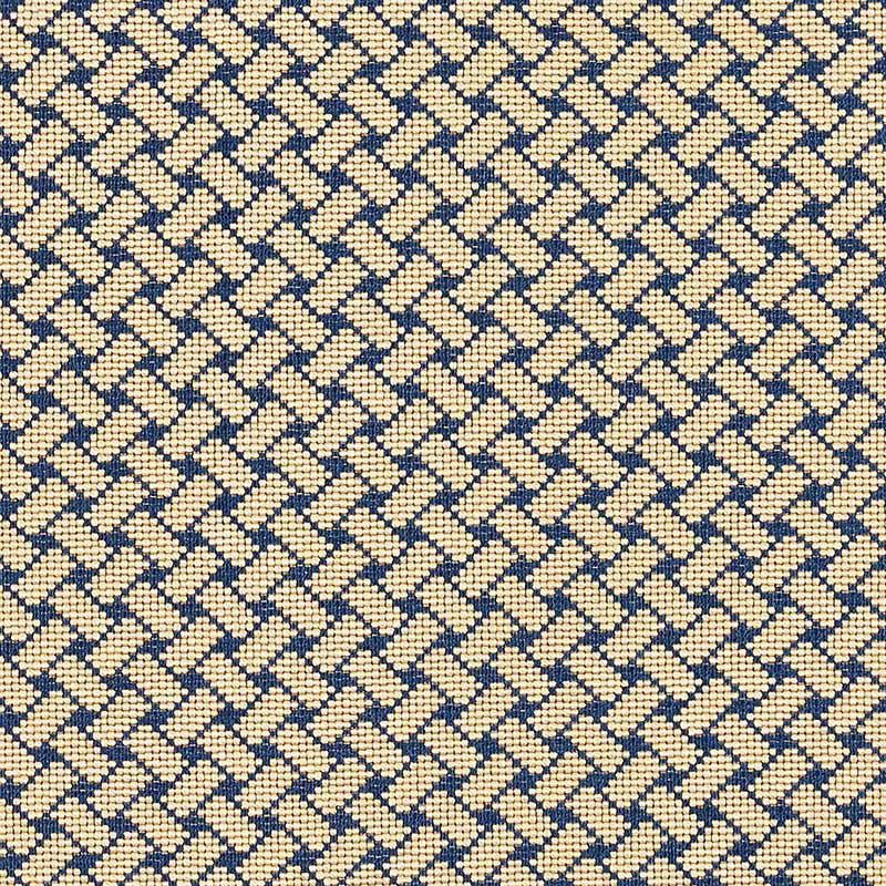 Schumacher Bristol Weave Pingl Blue Fabric