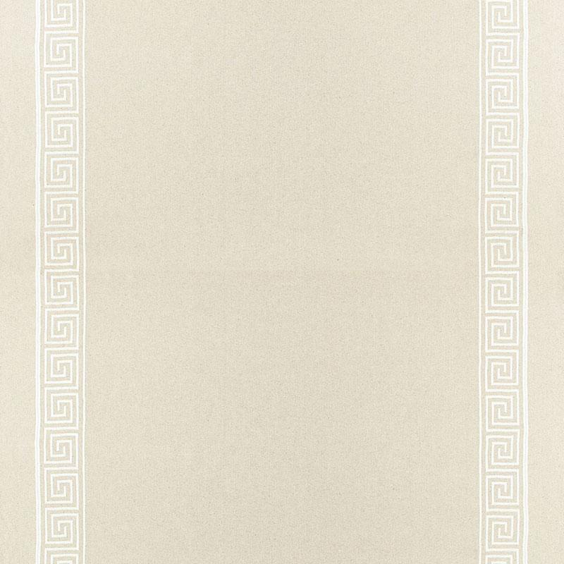 Schumacher Greek Key Embroidery Ii Oyster Fabric