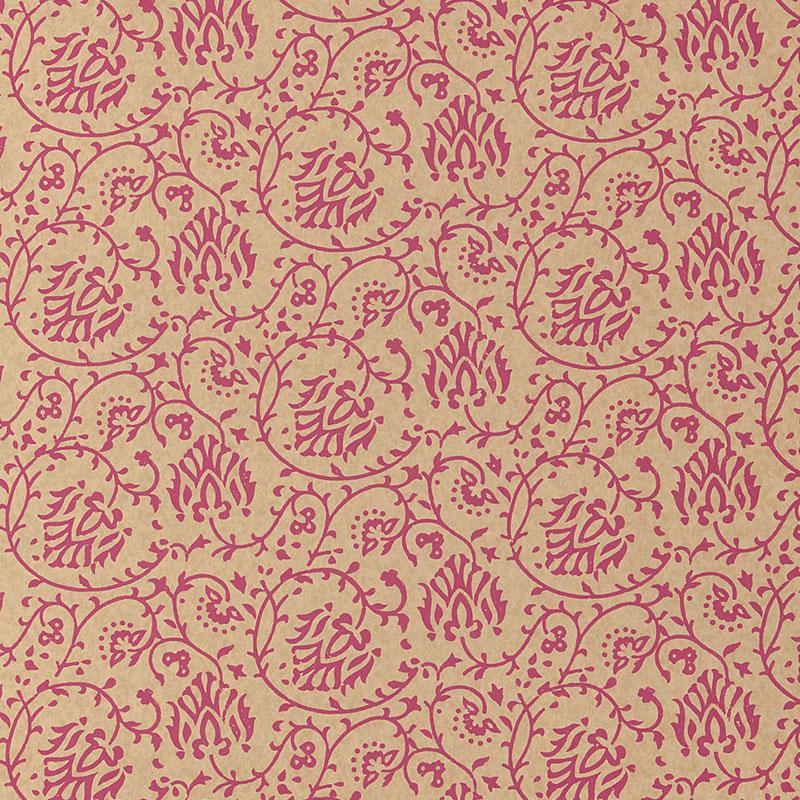 Schumacher Sarana Vine Cerise Wallpaper