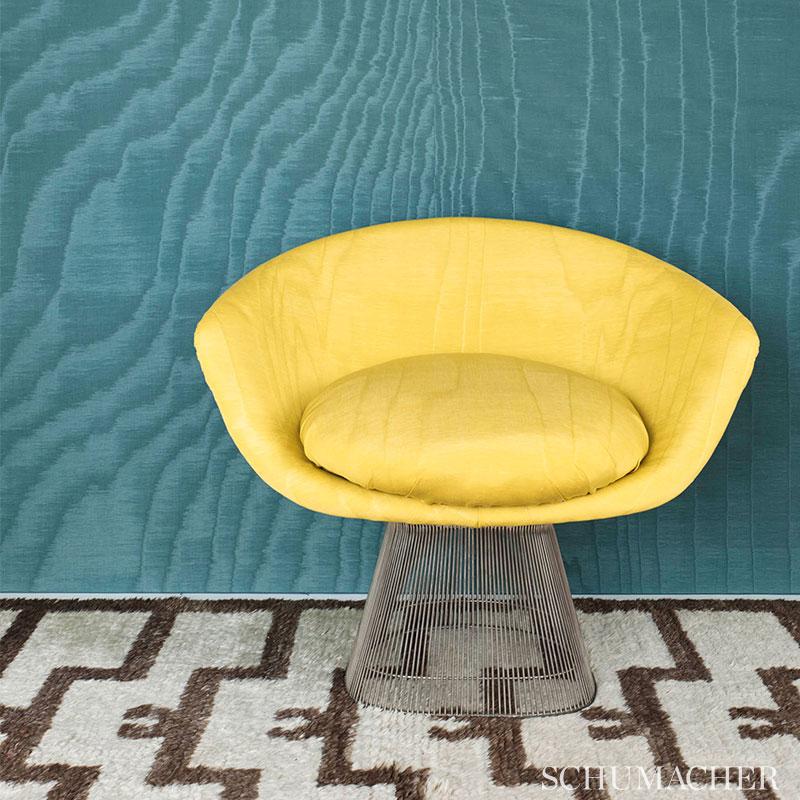 Schumacher Incomparable Moir Citron Fabric