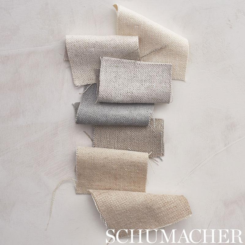 Schumacher Franco Linen-Blend Chenille Ivory Fabric