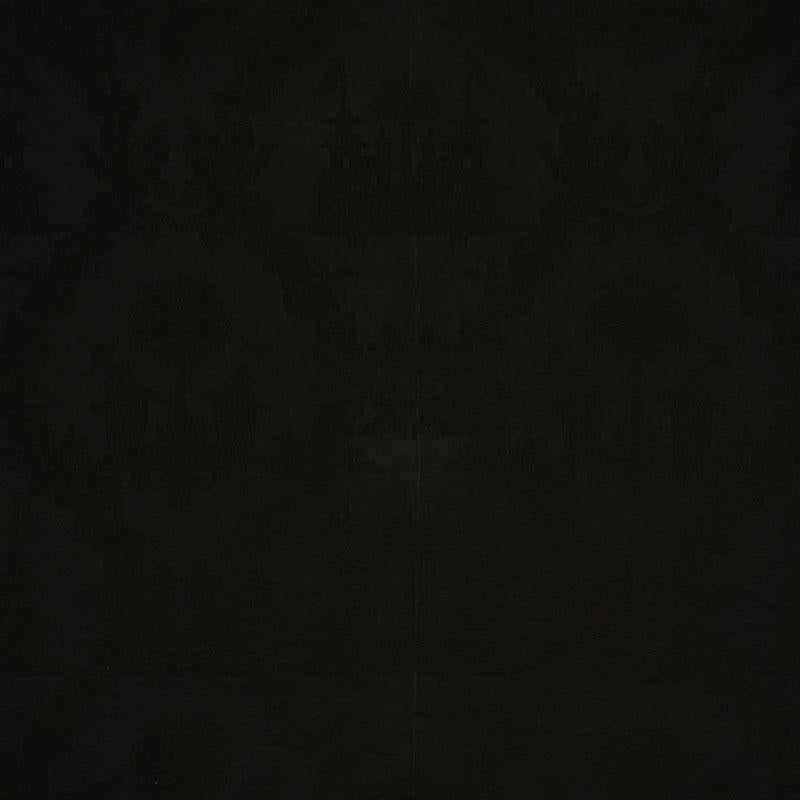 Schumacher Chinoiserie Royale Black Fabric