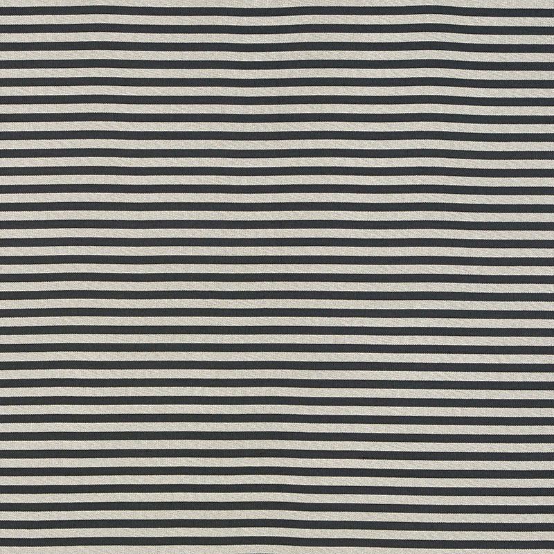 Schumacher Geoffrey Metallic Stripe Smoke Fabric