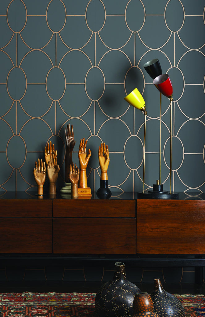 Cole & Son RIVIERA CHARCOAL Wallpaper