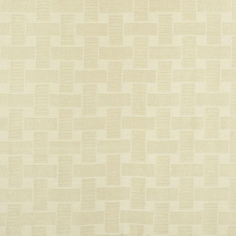 Schumacher Basketweave Sheer Oyster Fabric