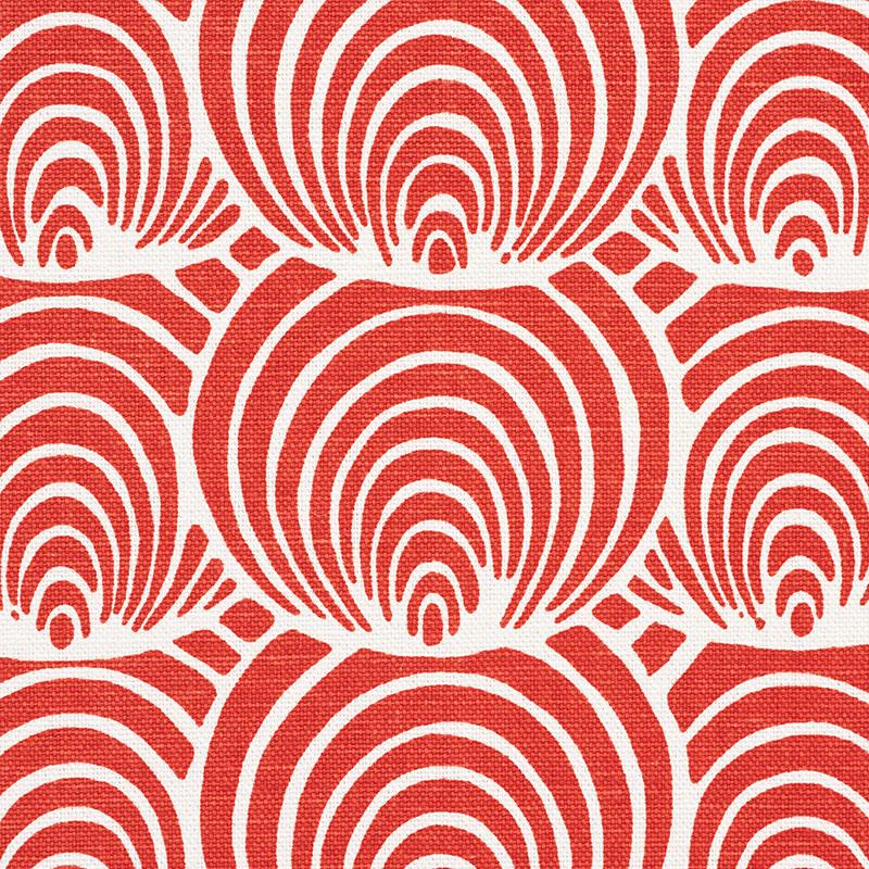 Schumacher Coralline Red Fabric