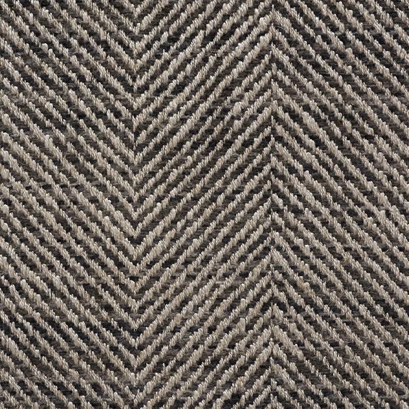 Schumacher Caro Herringbone Charcoal Fabric